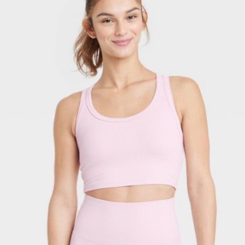 All in Motion Light Pink Ribbed Set - Picture 2 of 13